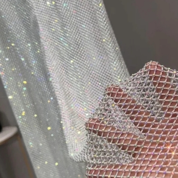 NWOT Jewel Embellished Mesh Pants - Picture 4 of 4